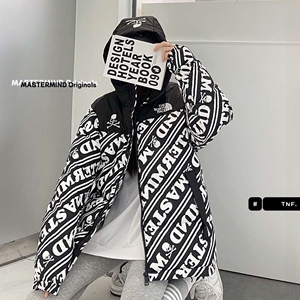 北面骷髅头tnf联名mmj羽绒棉服刺绣弹幕满印superme
