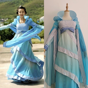 青丝寸寸仙剑三刘诗诗同款龙葵古装 广袖留仙裙