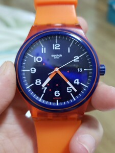 swatch斯沃琪,机械手表,型号suto401,法网纪念款