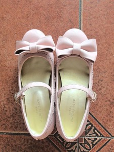日本品牌axes粉色蝴蝶结单鞋，鞋码M号，对应36-37码的