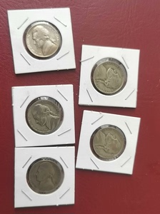 美国1942-1945，1960年五美分纪念银币。