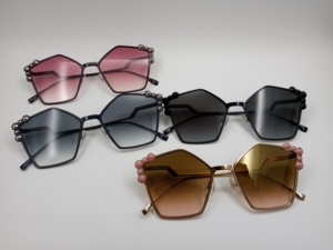 高端好货 ff0261/s 钮钉五边形太阳眼镜 章子怡同款