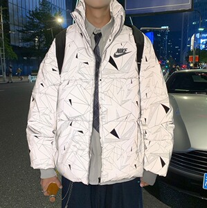 nike/耐克夜行者系列几何反光羽绒棉服