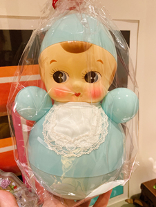 日本赛璐璐不倒翁娃娃 日本昭和复古人偶娃娃玩具摆件【现货】