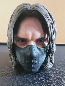 0头雕拆出,冬兵面罩头雕,美国队长2冬日战士头雕