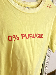 苏五口时期 0%purlicue 浅黄色短袖T恤 conp原