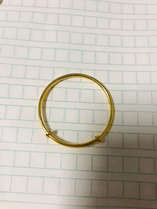 菜百首饰 黄金手镯 足金简约抛光推拉式宝宝手镯儿童手镯全新仅