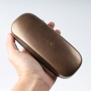 00顽皮糯糯淘宝全新g家古驰古奇gucci眼镜盒丝绒黄太阳镜墨镜盒包邮