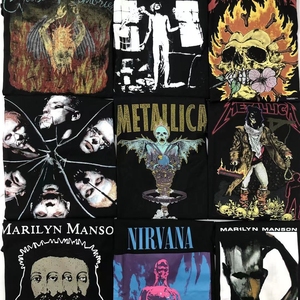 最高版本vtg曼森白鬼短袖高街复古水洗做旧vintage系列