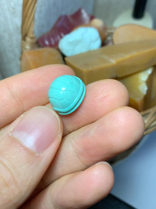 石虫绿松石经典款龟壳,苏州玉雕名家石虫工作室经典代表作,干净