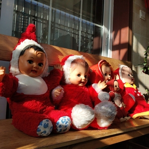 【出】经典绝版国娃文革红绒复古古董娃娃小红帽