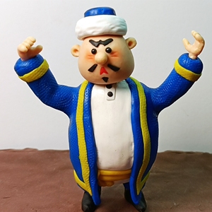 自制粘土巴依老爷手办(定格动画人偶),手和脚已经固化,头部和