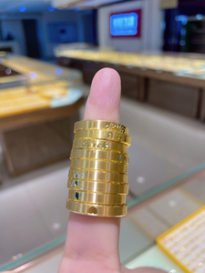 黄金999戒指男女都可戴7克左右全新