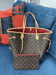 lv老花neverfull子母购物袋 经典老花中号子母包 大