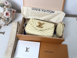 8新]路易威登lv女士二合一奶黄色mini单肩包sy15lv