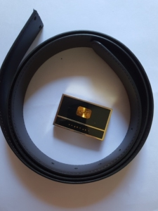 61都彭腰带正品,扣头24k包金,成色自己看