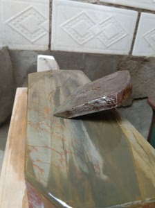 日本天然砥石 纯真正本山 有力印 内云紫莲华