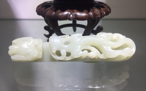 苍龙教子玉带钩.龙钩(国营文物商店旧