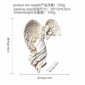 欧式救赎天使门框摆件少女翅膀树脂雕塑工艺品墙壁挂件画框装饰品