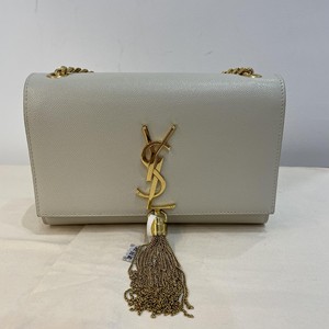 ysl圣罗兰经典流苏白色链条包 98新 a级