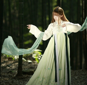 三十六雨三雨集花中迷齐胸汉服3件套