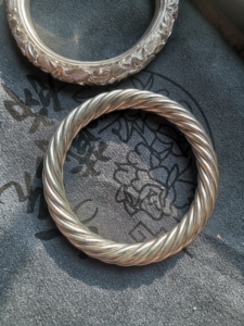 白银传七股麻花银手镯 非成峰 老宝成 老世兴  建工