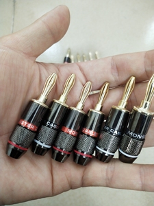 怪兽音频香蕉头纯铜音箱音响香蕉头端子插头.发烧价格,纯铜高品