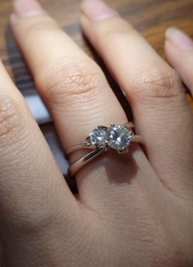 荟萃楼钻戒真钻铂金款