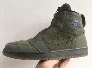 42码aj1 high zip军绿高帮拉链