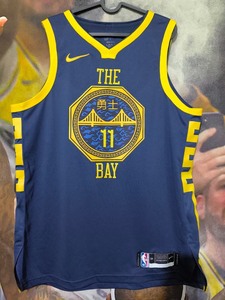 出球员版球衣 11号汤普森金州勇士队城市版限定球员版球衣 全