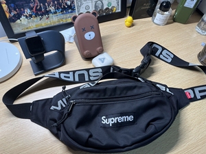 supreme腰包 sup wst bg blk ss18