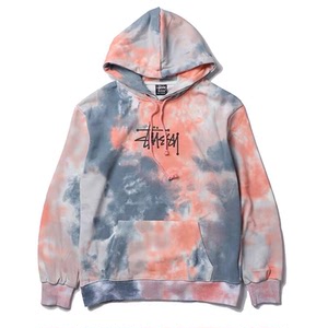 stussy斯图西连帽卫衣迷彩宽松男女款秋冬新品扎染休闲帽衫