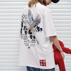 中国李宁刺绣仙鹤