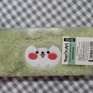 【出】全新treein art青壹羊羔毛倒梯形笔袋 绿色青蛙