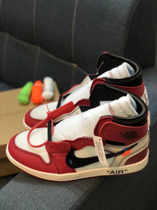 国内现货aj1 x ow offwhite联名芝加哥白红2.