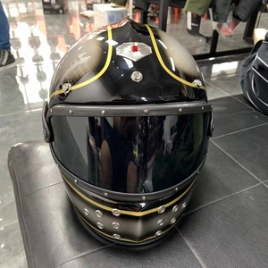 法国哈雷ruby现货 碳纤维头盔杜卡迪复古摩托车全盔四季全新