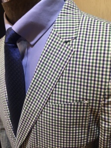 观奇洋服春夏灰英伦格纯棉时尚单西装 此款纯棉材质.做工精