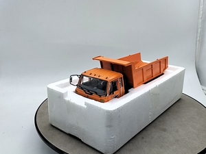 东风大力神柴油自卸车合金模型1:38,稀缺绝版桔色经典自卸车