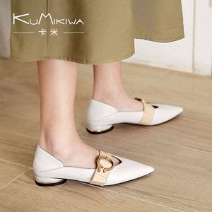 KumiKiwa卡米女鞋 米白色单鞋