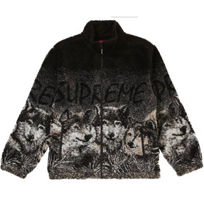 supreme ss19 狼图腾 摇粒绒夹克wolf fle