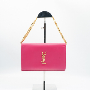 圣罗兰玫红色女包