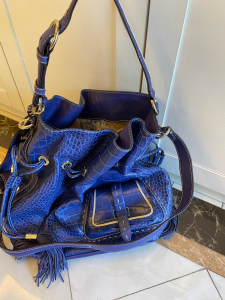 兰芝lancel经典款水桶包,大号全牛皮,全新,购于巴黎春天