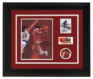 井上雄彦 灌篮高手 亲笔签名照片 流川枫动画赛璐璐胶片 含s