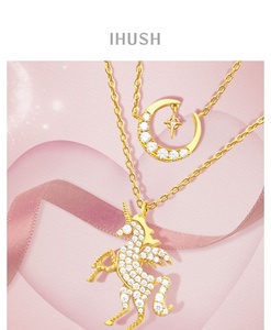 独角兽星月项链ihush