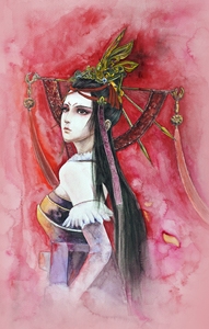 画江湖之不良人 女帝 水彩画 装饰画 动漫人物