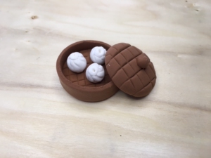 今日作品小笼包超轻粘土手办接摆件礼物 残疾 花卉 迷你时完