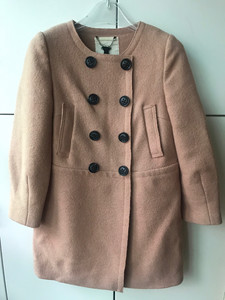 地素大衣呢大衣9成新，XS码（155/80A）耐看的粉色，1