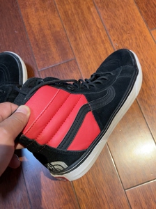 43码.vans高帮正品板鞋,万斯和北面联名款,磨砂皮质,经