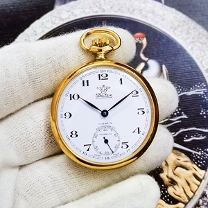 瑞士watex瓦特斯好品相6497机芯日本天皇结婚纪念怀表