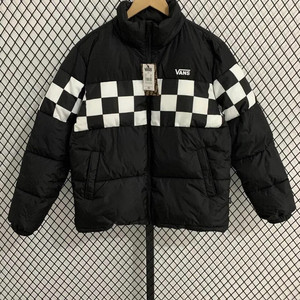 vanstage万斯棋盘格棉服外套男女潮秋冬季学生宽松棉服